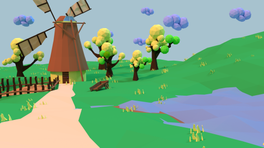 Polygon art lollipop