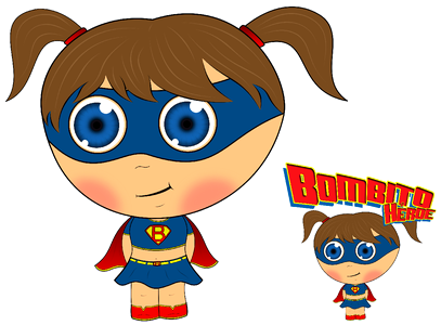 Super heroine cartoon character