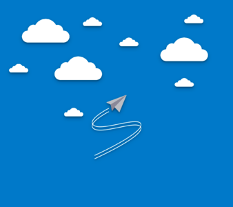 Paper airplane clouds Free illustrations