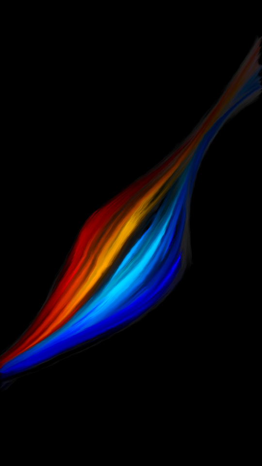 Blue orange black abstract