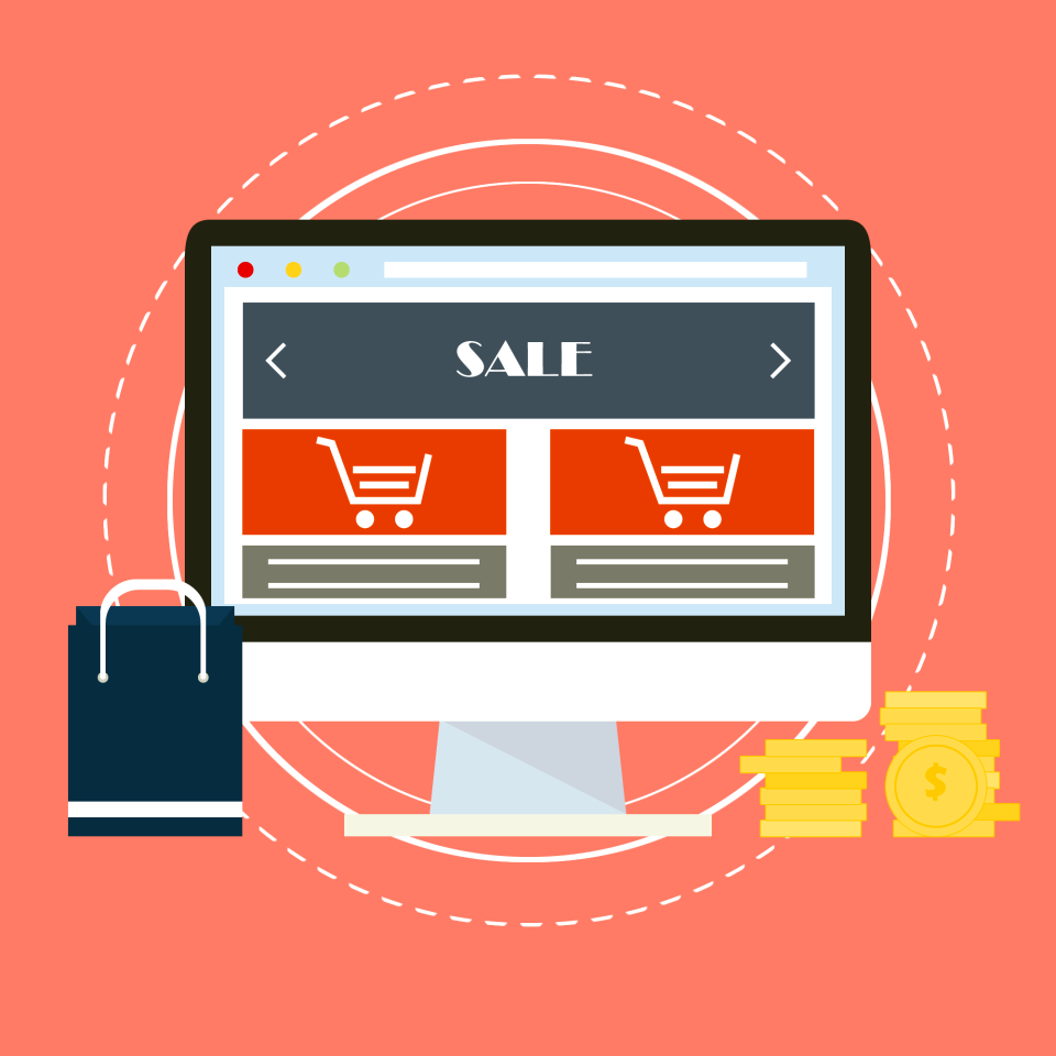 Online store trade shopping cart