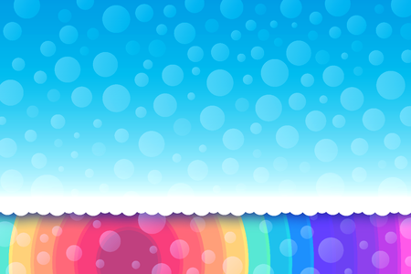 Colorful blue rainbow blue border