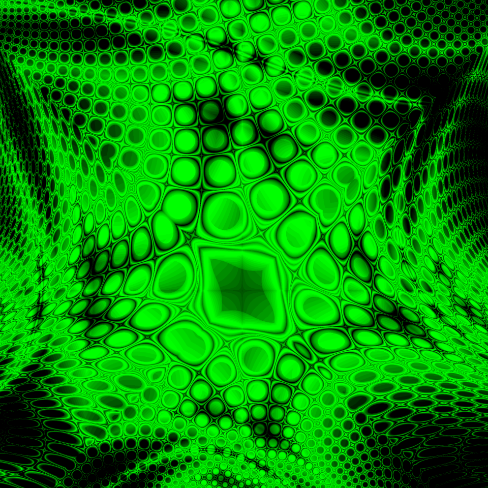 Geometric green silk
