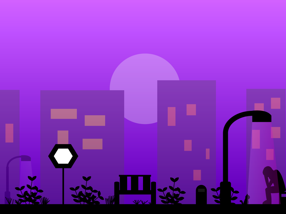 Loneliness night Free illustrations