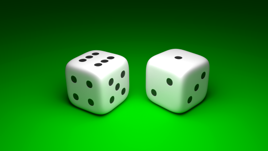 Game rendered two dice