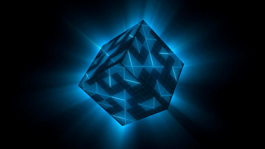 Geometric background blue