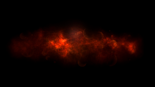 Fire planet sky