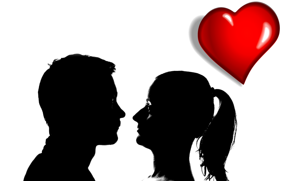 Romance heart couple