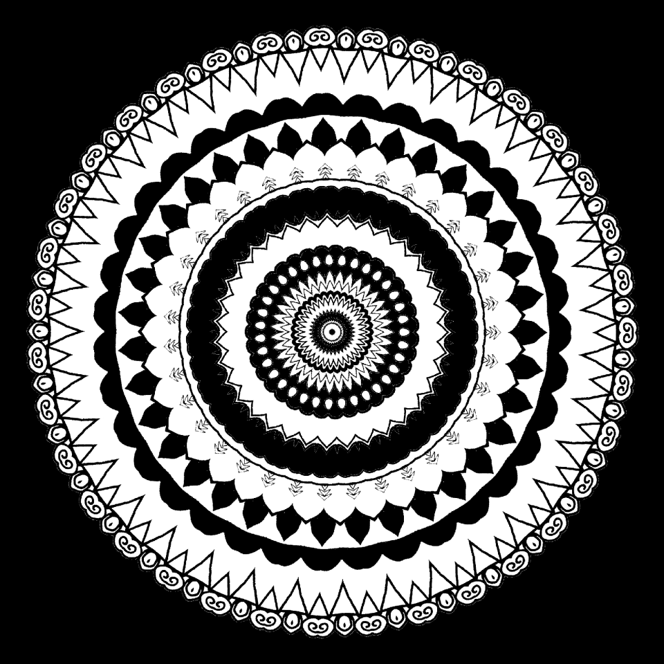 Coloring page colored pencils marker