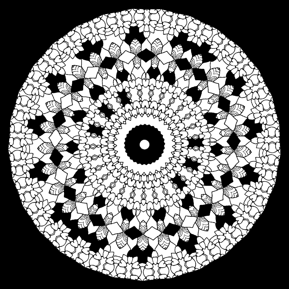 Coloring page colored pencils marker