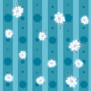Blue light blue white flowers