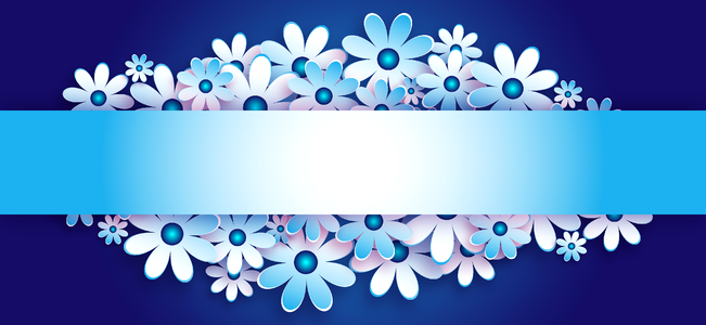 Flowers blue graphics