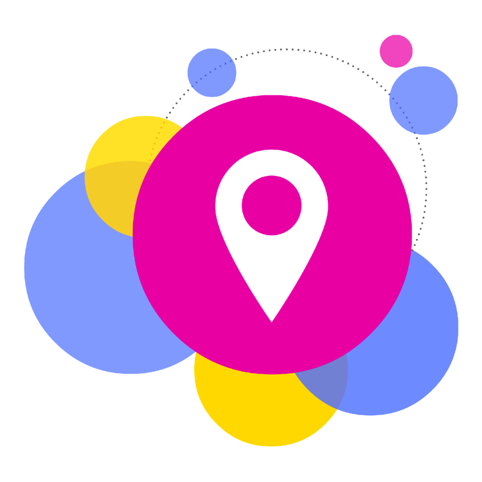 Locations directions website icons