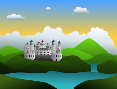 Cartoon hills green