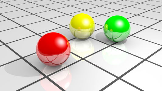 3d tile colored balls