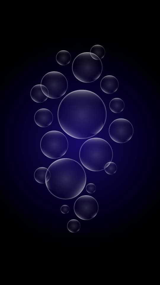 Air bubbles shine reflection