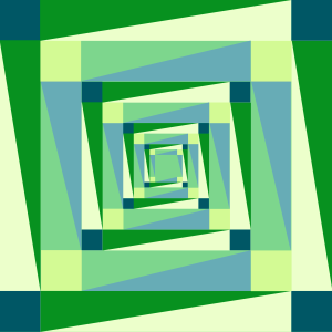 Green patterns spiral