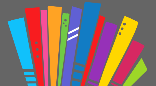 Yellow blue green