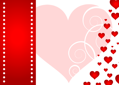Holiday love hearts
