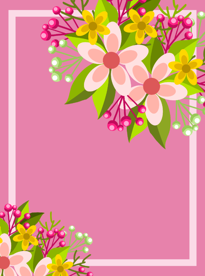 Stylized plants rosa