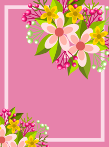 Stylized plants rosa