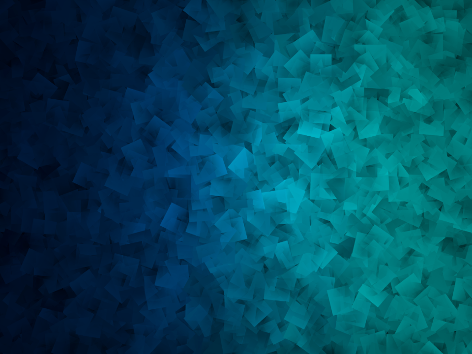 Blue artistic cube
