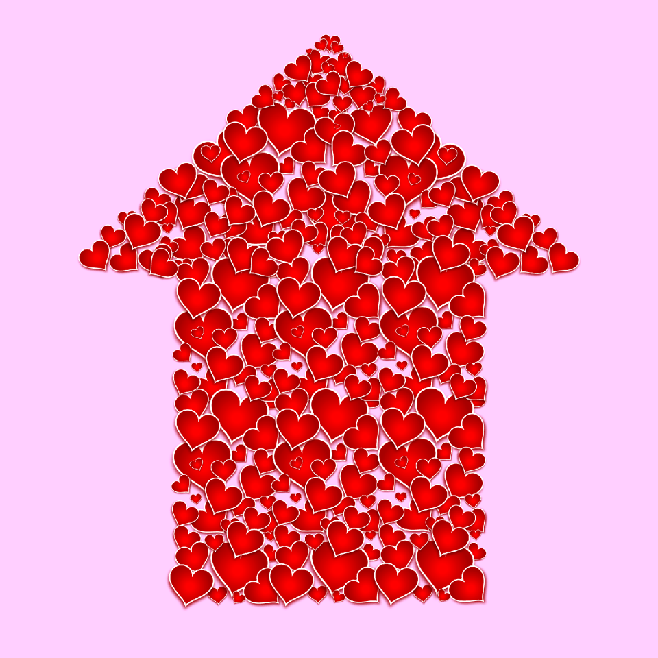 Hearts direction pink