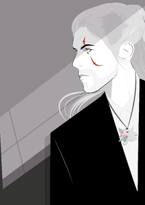 Witcher black and white elegant