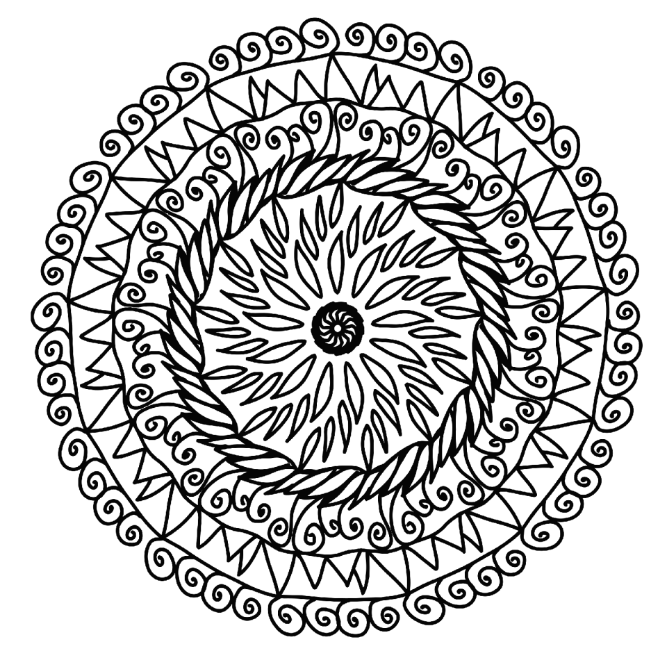 Coloring page mandala coloring