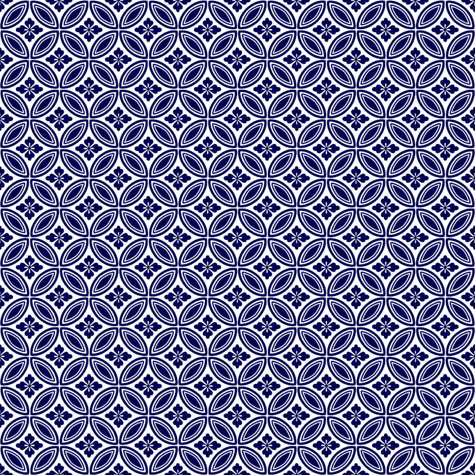Blue traditional patterns seamless