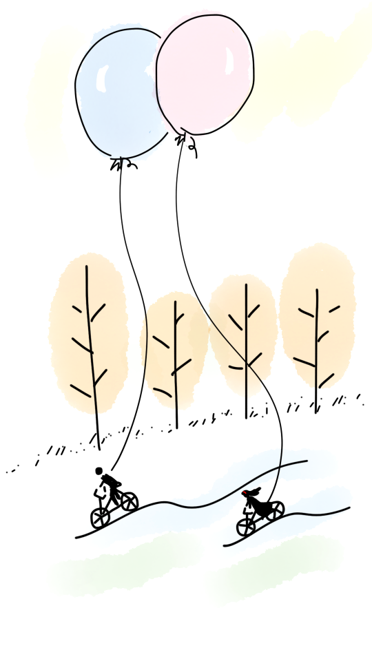 Balloon autumn cycling