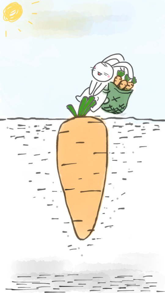 Bunny cartoon soil