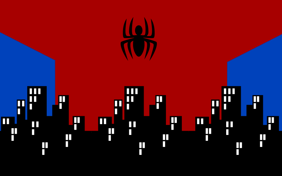 Superhero comic city