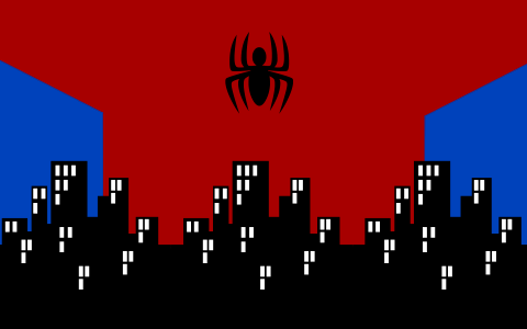 Superhero comic city