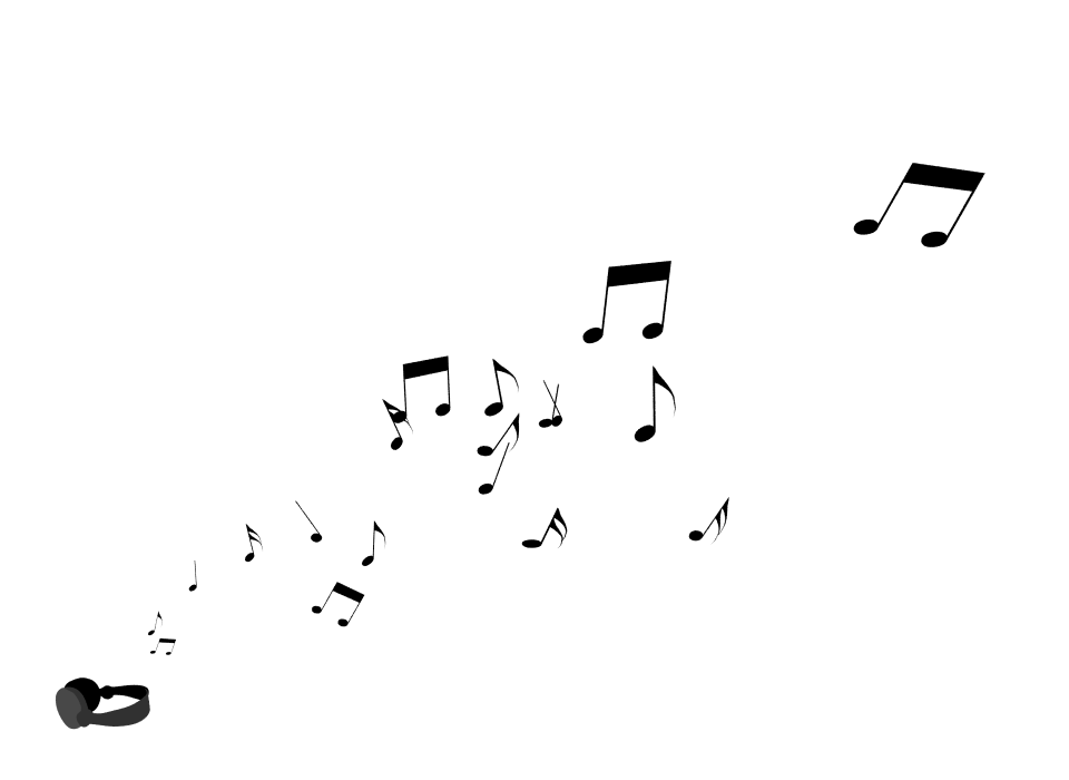 Music notes earphones Free illustrations