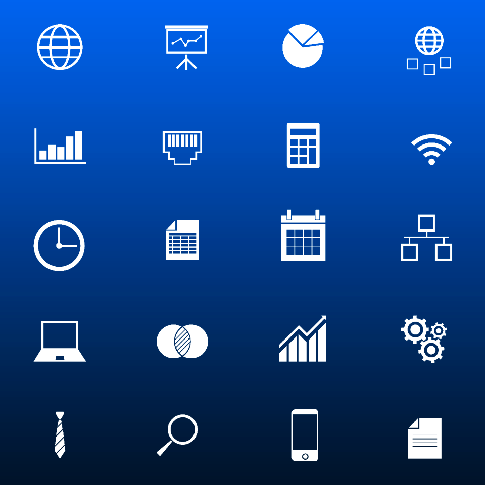 Corporate minimalistic icons