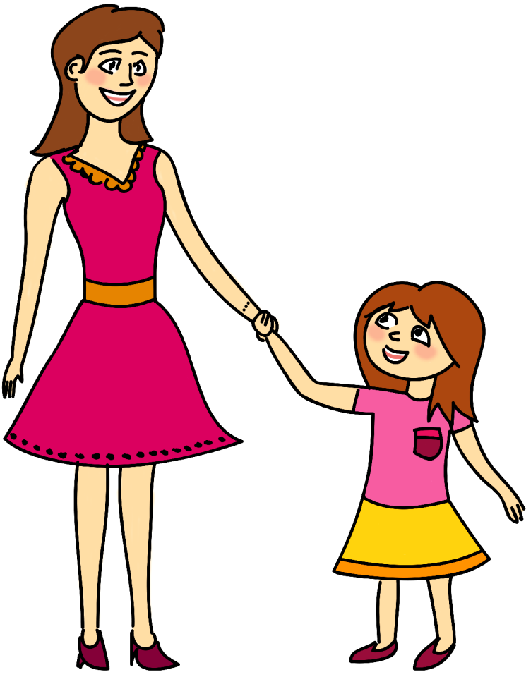 Parent daughter baby girl