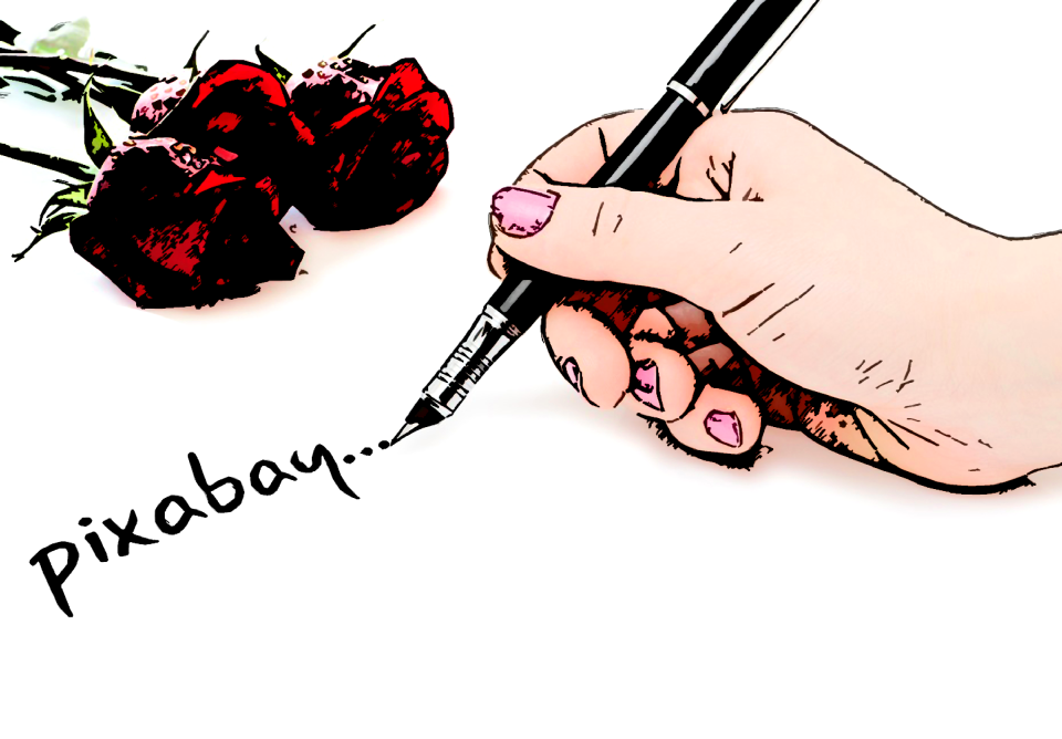 Comic rose flower