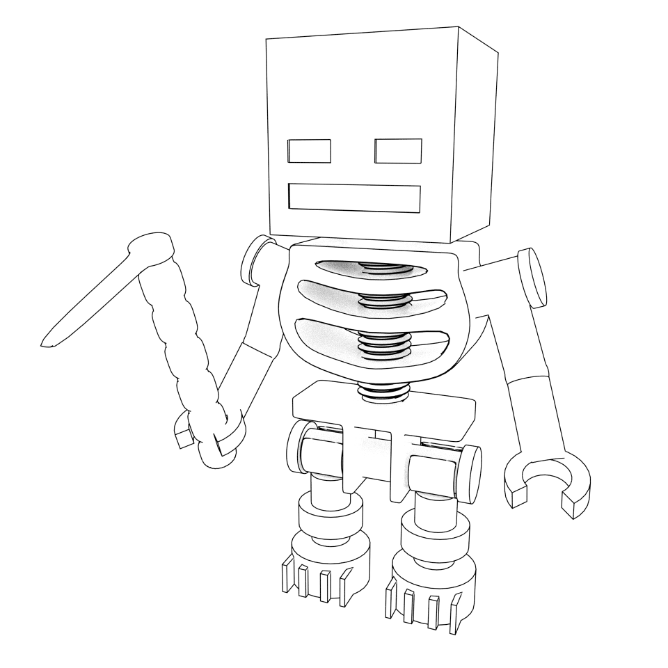 Minecraft game nocolor