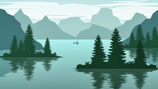 Lake mountain green