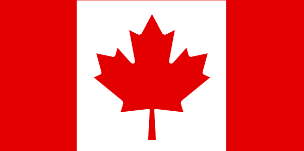 Red white canadian flag
