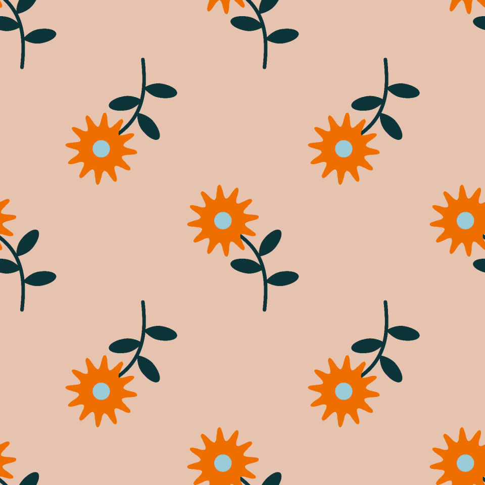Leaves orange beige