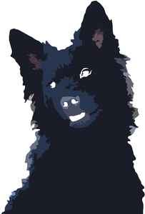 Dog native breed dog silhouette