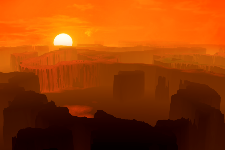 Sky mars red