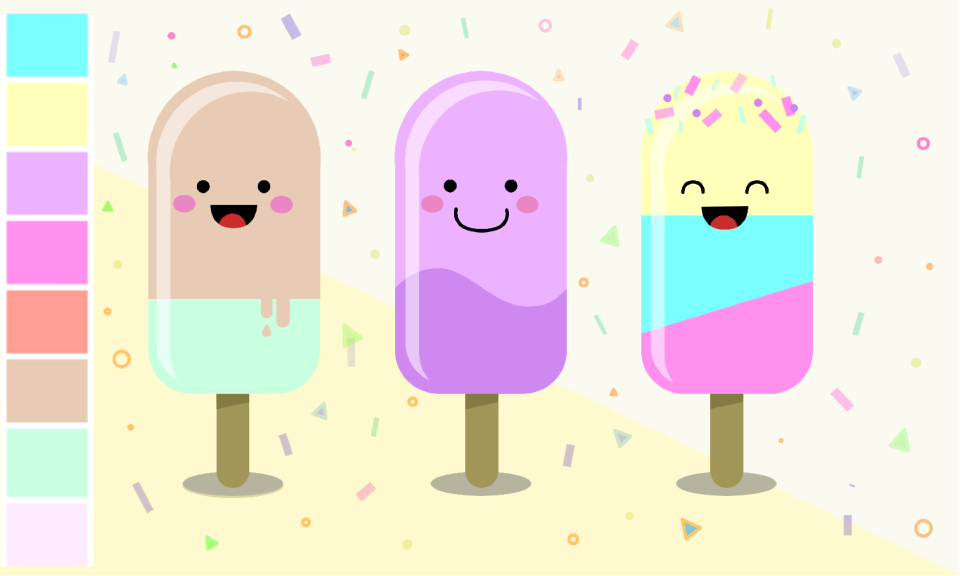 Summer pastel colors Free illustrations