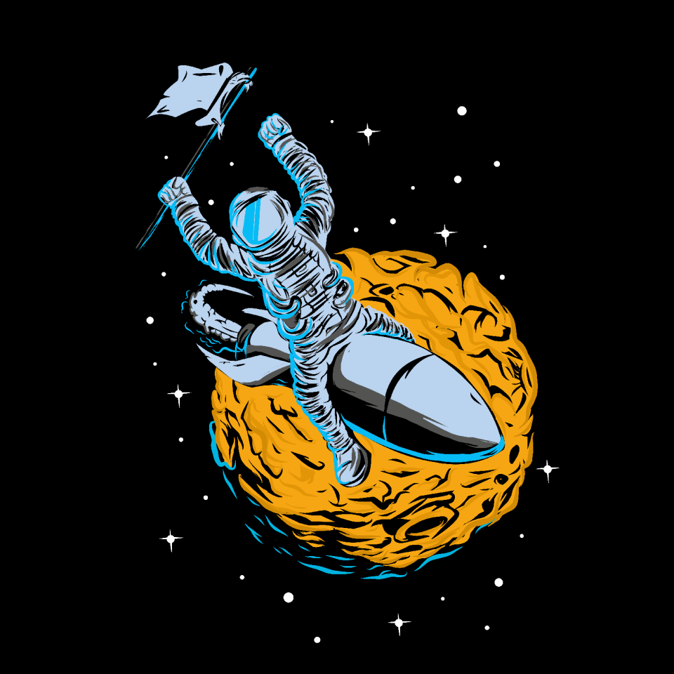 Science universe spaceship