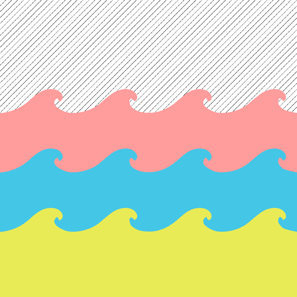 Diagonal blue red