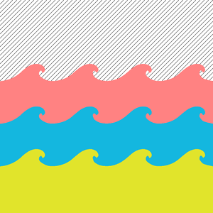 Diagonal blue red