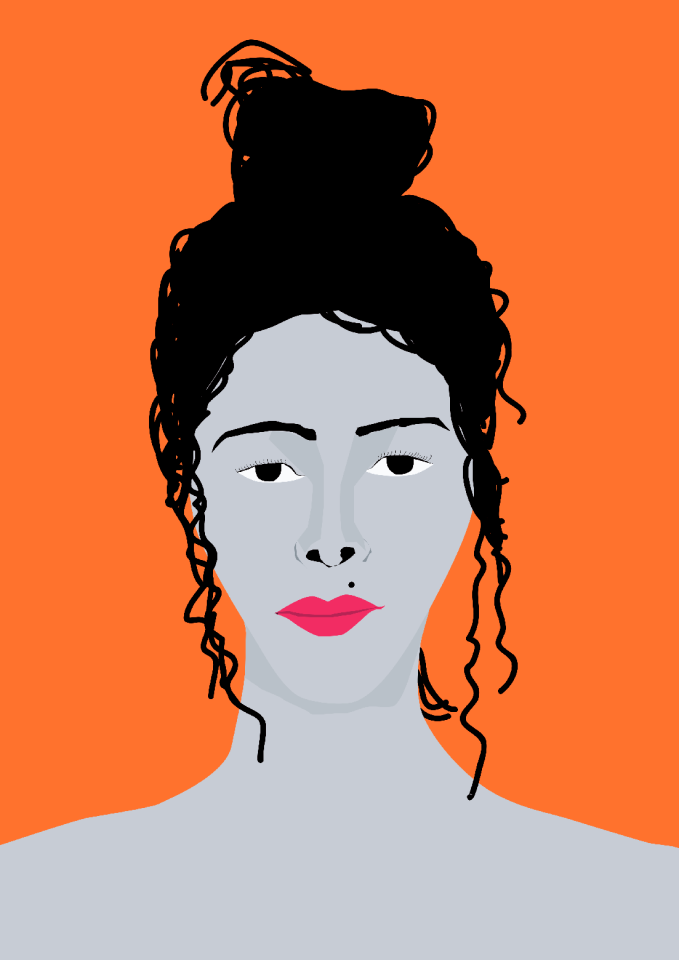 Cartoon woman cute