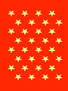 Design geometric orange stars
